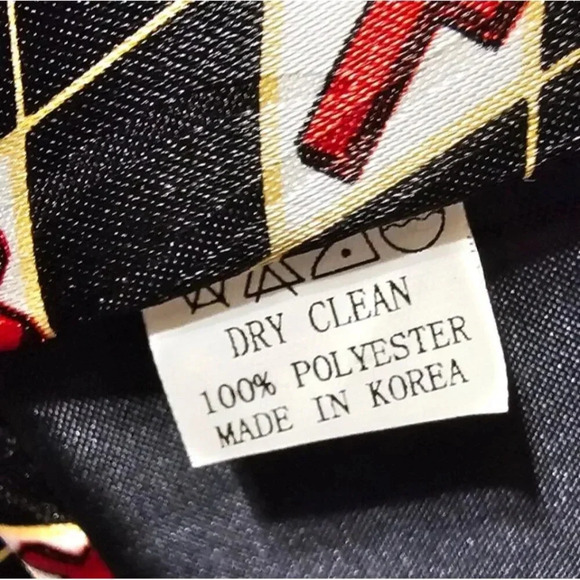 Steven Harris Black Tie - Red Christian Cross Gold Diamond Stripes Korea - Picture 5 of 7